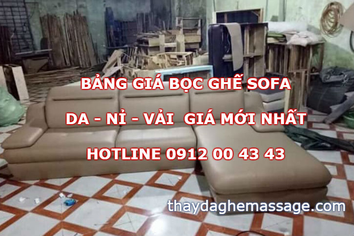 Bảng giá bọc ghế sofa 