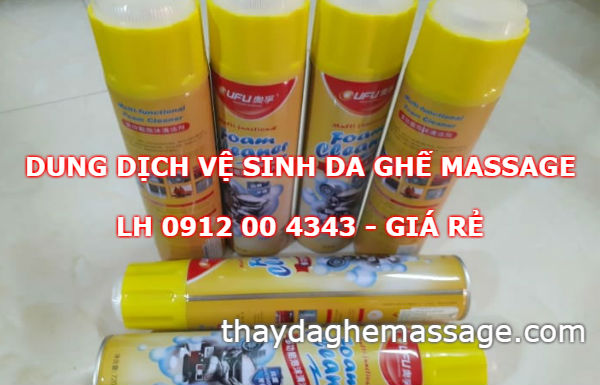 Sử dụng dung dịch làm sạch da ghế massage hay chất tẩy da