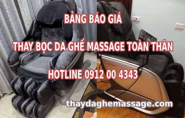 Báo giá thay da ghế massage toàn thân