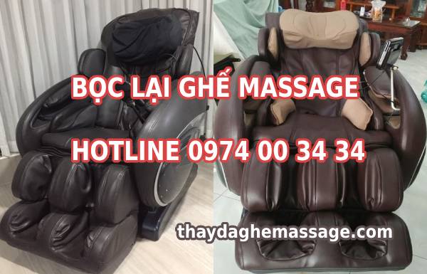 Bọc lại ghế massage giá bằng 1/4 ghế massage mua mới