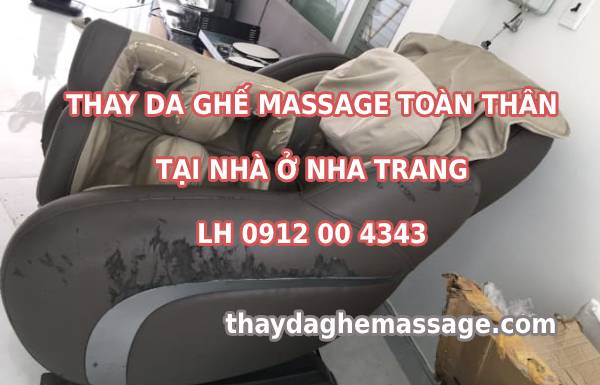 Thay bọc da ghế massage toàn thân tại Nha Trang