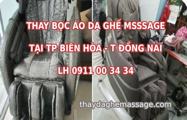 Thay bọc áo da ghế massage tại TP Biên Hòa